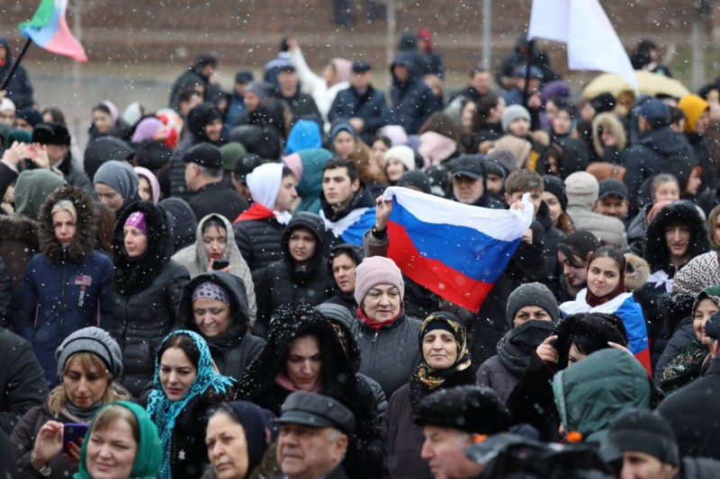 Минимущество Дагестана приняло участие в праздничном концерте-митинге